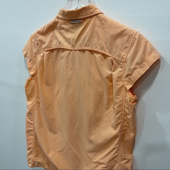 Exofficio Orange Short Sleeve Vented Button Down Shirt Medium - Picture 9 of 10